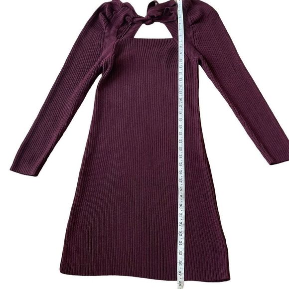 Promesa Burgundy Ribbed Knit Sweater Dress Women’s Size XL - Picture 5 of 8
